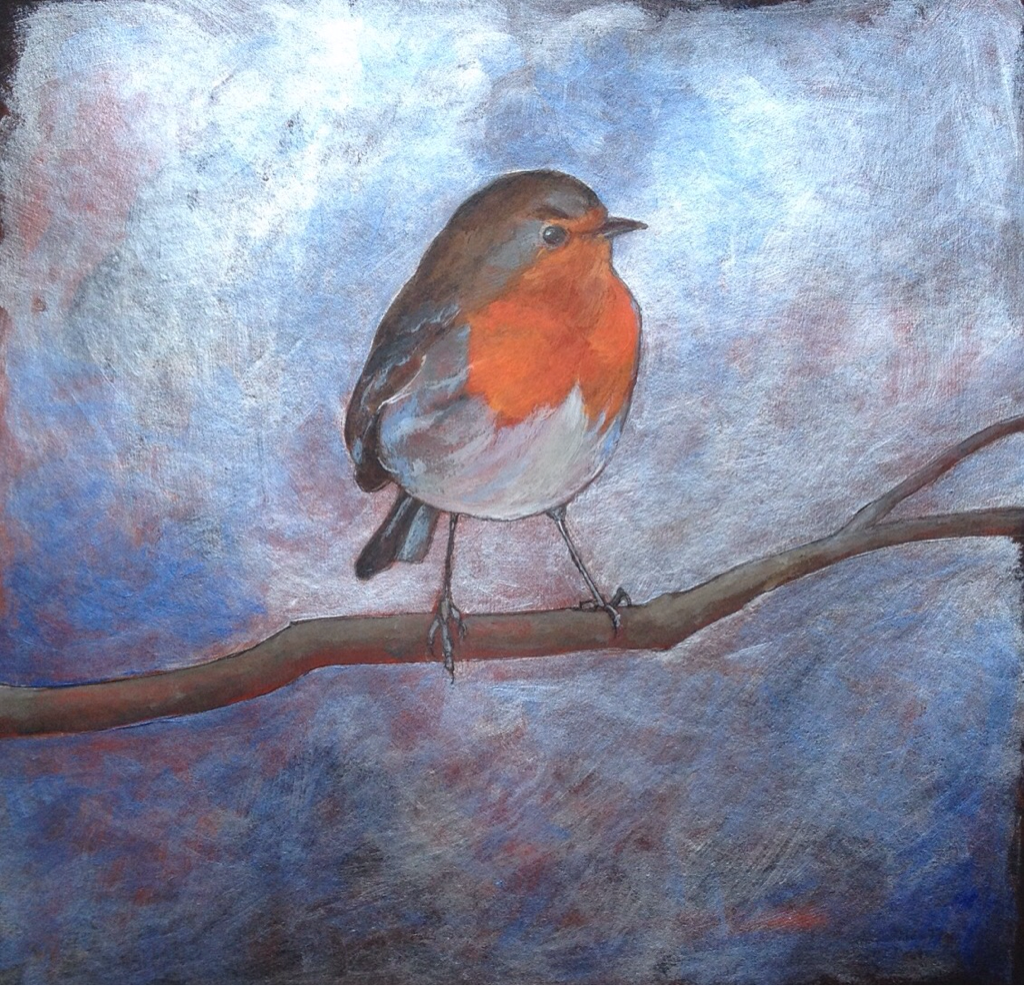 Picture Robin Painting Wales